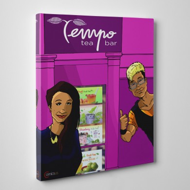 Tempo Tea Bar, Comicsus Personalised Canvas